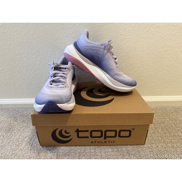 Topo Aura Womens Size 9 Purple Running Walking Shoes Max Cushioned Wide Toe Box - Picture 2 of 16